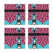 Pentagon Flag Bunting for Party, Pink, Aqua