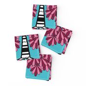 Pentagon Flag Bunting for Party, Pink, Aqua