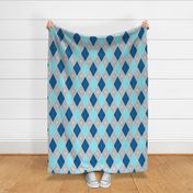 Argyle Diamond Bunting, Aqua, Gray