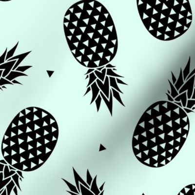 Pineapples - Mint Black