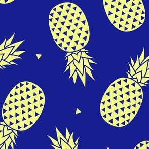 Pineapples -  Blue Yellow