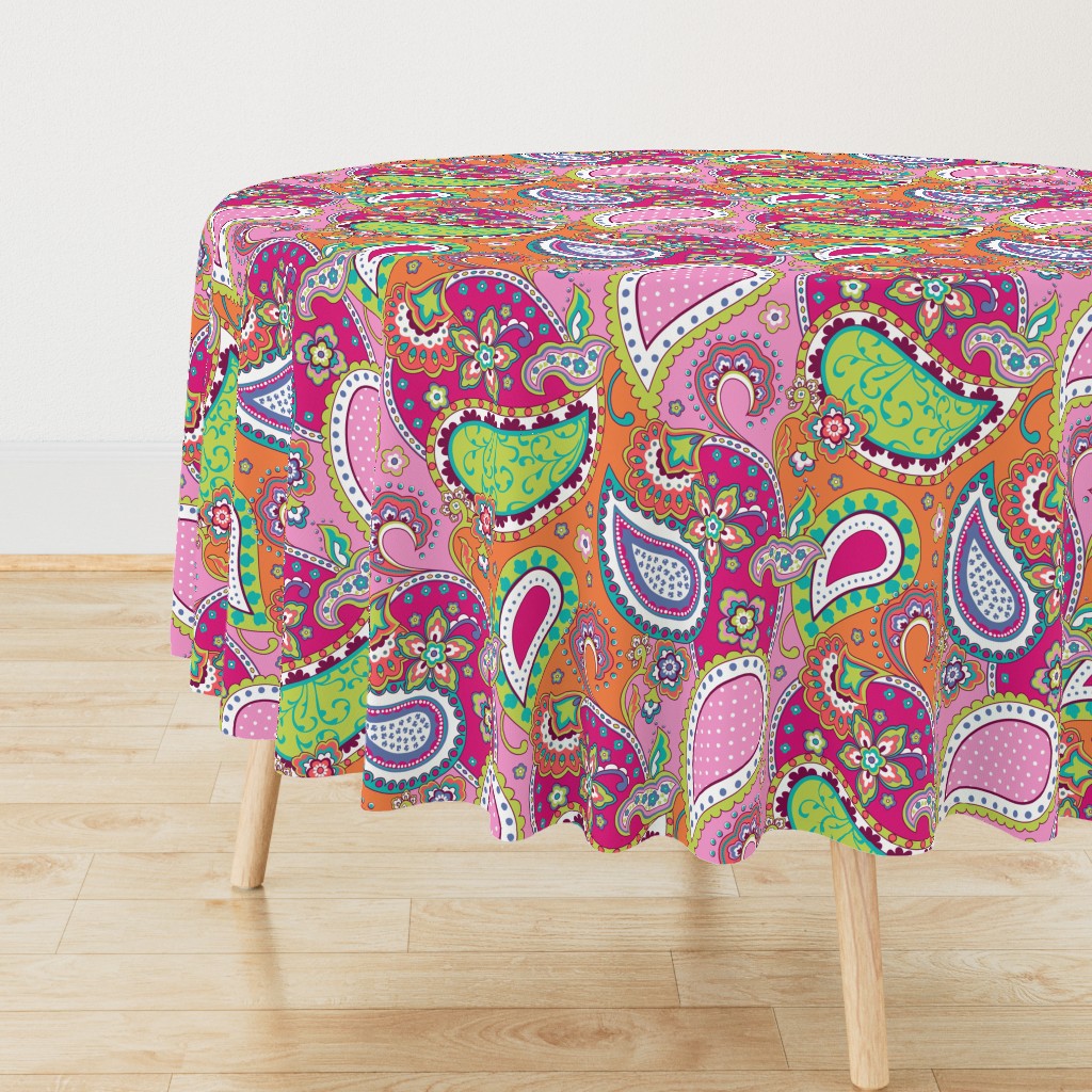 Paisley Pink Orange