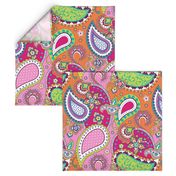 Paisley Pink Orange