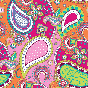 Paisley Pink Orange