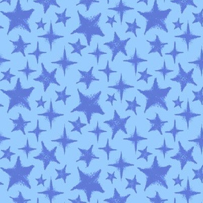 Textured stars -  Light blue