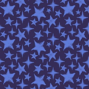 Textured stars - blue