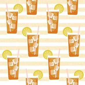 iced tea bbq summer party southern style fabric tan stripe