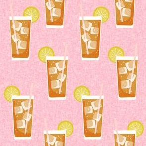 iced tea bbq summer party southern style fabric pink