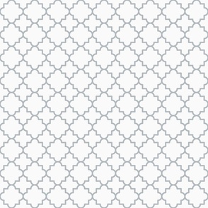 Quatrefoil lattice - Silver grey lines