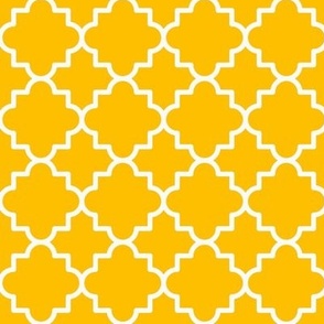 quatrefoil lattice - Hot yellow