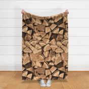18-06A Wood Large Scale XL Jumbo Brown Tan Camping Rustic Forest _ Miss Chiff Designs 