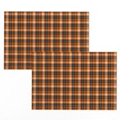 (micro print) pumpkin spice plaid || soft black (90) C18BS