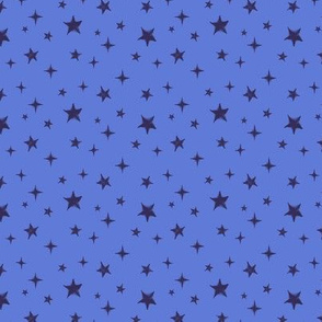 Stars - scattered - blue 