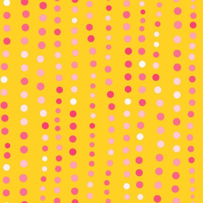 Dots in a Row Yellow Pink