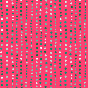 Dots in a Row Pink Light Green