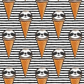sloth icecream cones (black stripes)