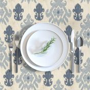 17-11G Distress  Ikat Home Decor  || Tan Oatmeal French blue grey gray Grunge Texture _ Miss Chiff Designs 