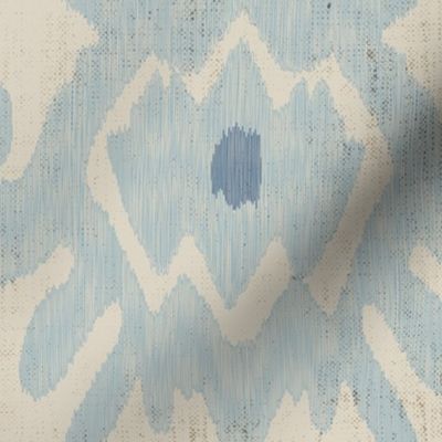 17-11F Distressed Tan Blue Ikat _ Miss Chiff Designs