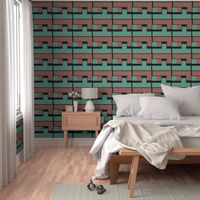 giftbox - Teal and Woodrose Cut Tiles