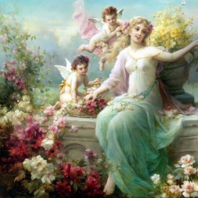 cherubs angels cupid inspired children boys wings pink white red yellow flowers floral victorian  beautiful lady nymphs woman butterfly gardens vines leaf leaves plants shabby chic butterflies beauty mythology maidens romantic egl elegant gothic lolita vi