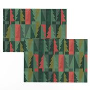 Emerald Christmas Winter Forest - Geometric