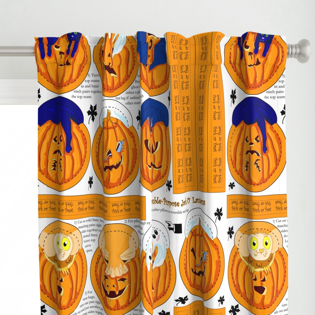 Jack O Lantern Pillow or  Treat Bags