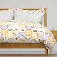 Honey and Lavender - Honeycomb Quilt