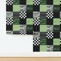 American Muscle Wholecloth Patchwork - green