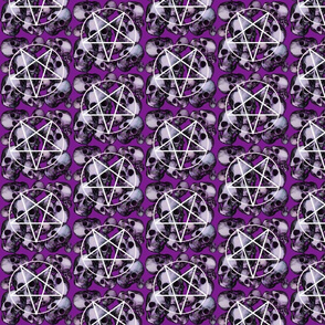 Purple skull pentagram
