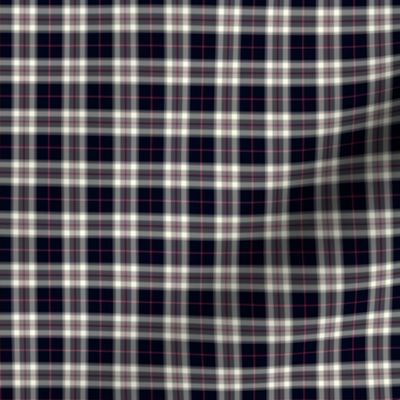 Thomson / Thompson mini  tartan, 1" reversed grey