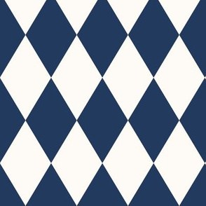 Harlequin Pattern: Navy and Cream