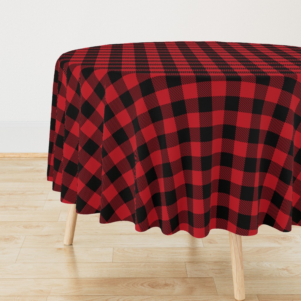 buffalo plaid 2" black and red kids cute nursery hunting outdoors camping red and black plaid checks