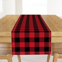 buffalo plaid 2" black and red kids cute nursery hunting outdoors camping red and black plaid checks