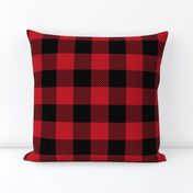 buffalo plaid 2" black and red kids cute nursery hunting outdoors camping red and black plaid checks