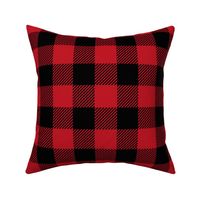 buffalo plaid 2" black and red kids cute nursery hunting outdoors camping red and black plaid checks