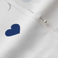 Navy Blue Elephant Hearts Baby Boy Nursery