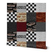 American Muscle Wholecloth Patchwork - red