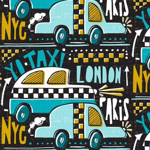 Yo Taxi - Black & Aqua