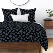 Big Flowers M+M Black Navy by Friztin