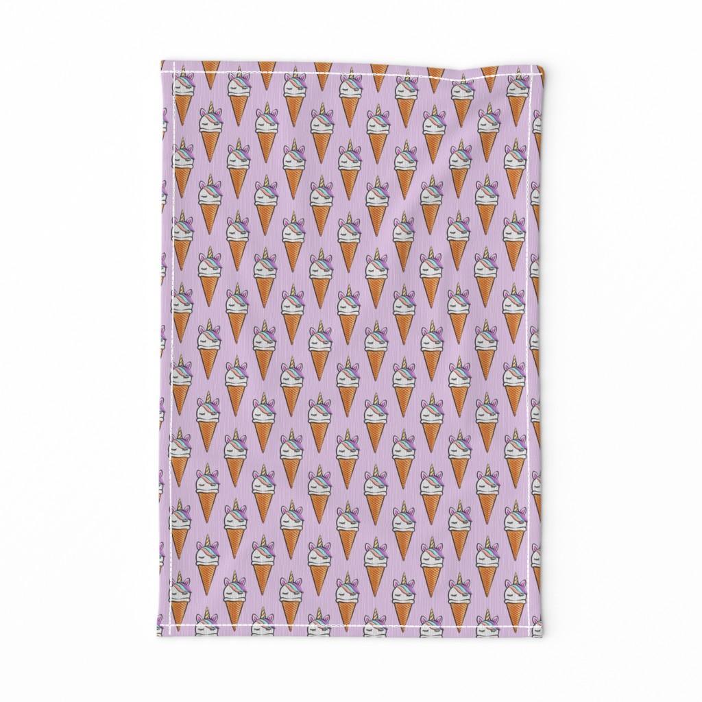 unicorn icecream cones - unicones on purple