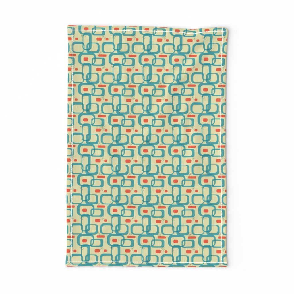 Mid-century modern interlocking squares