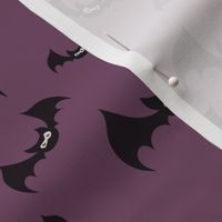 Midnight haunt—purple with black bats