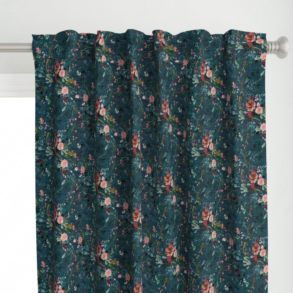 Fable floral (teal) MED