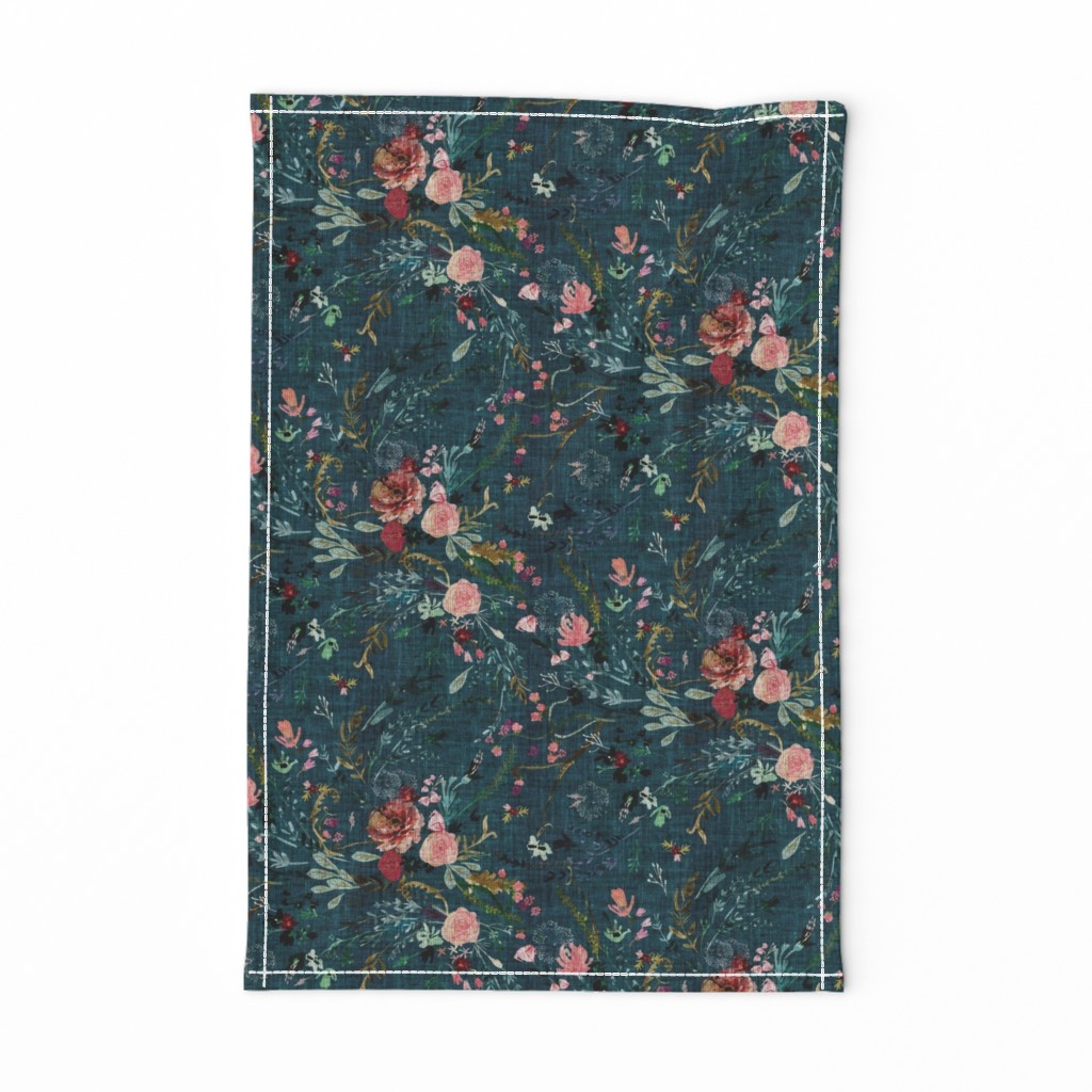 Fable floral (teal) MED