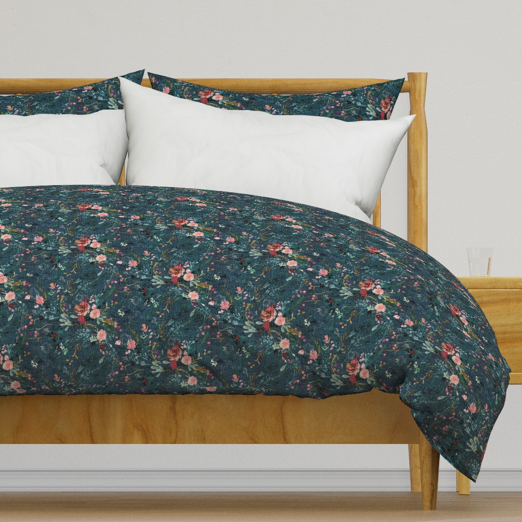 Fable floral (teal) MED