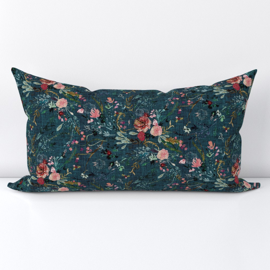 Fable floral (teal) MED