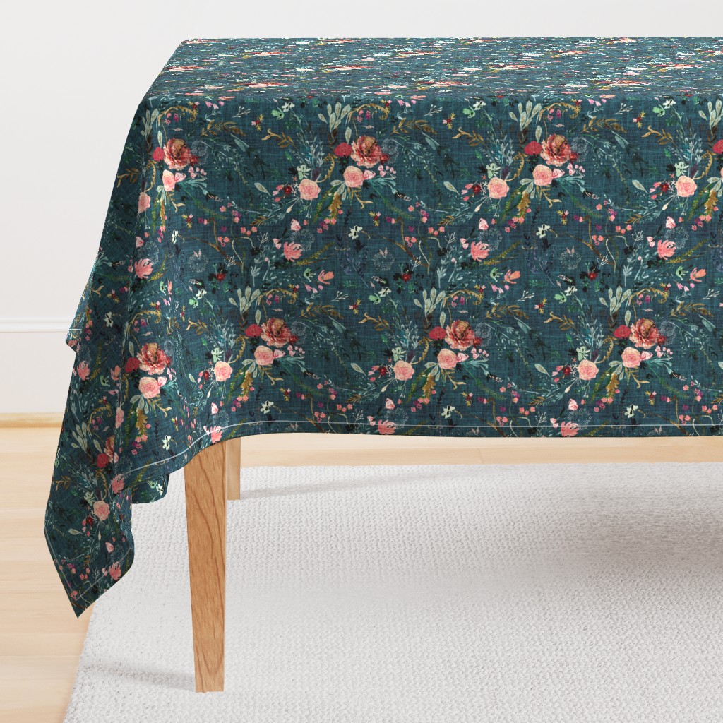 Fable floral (teal) MED