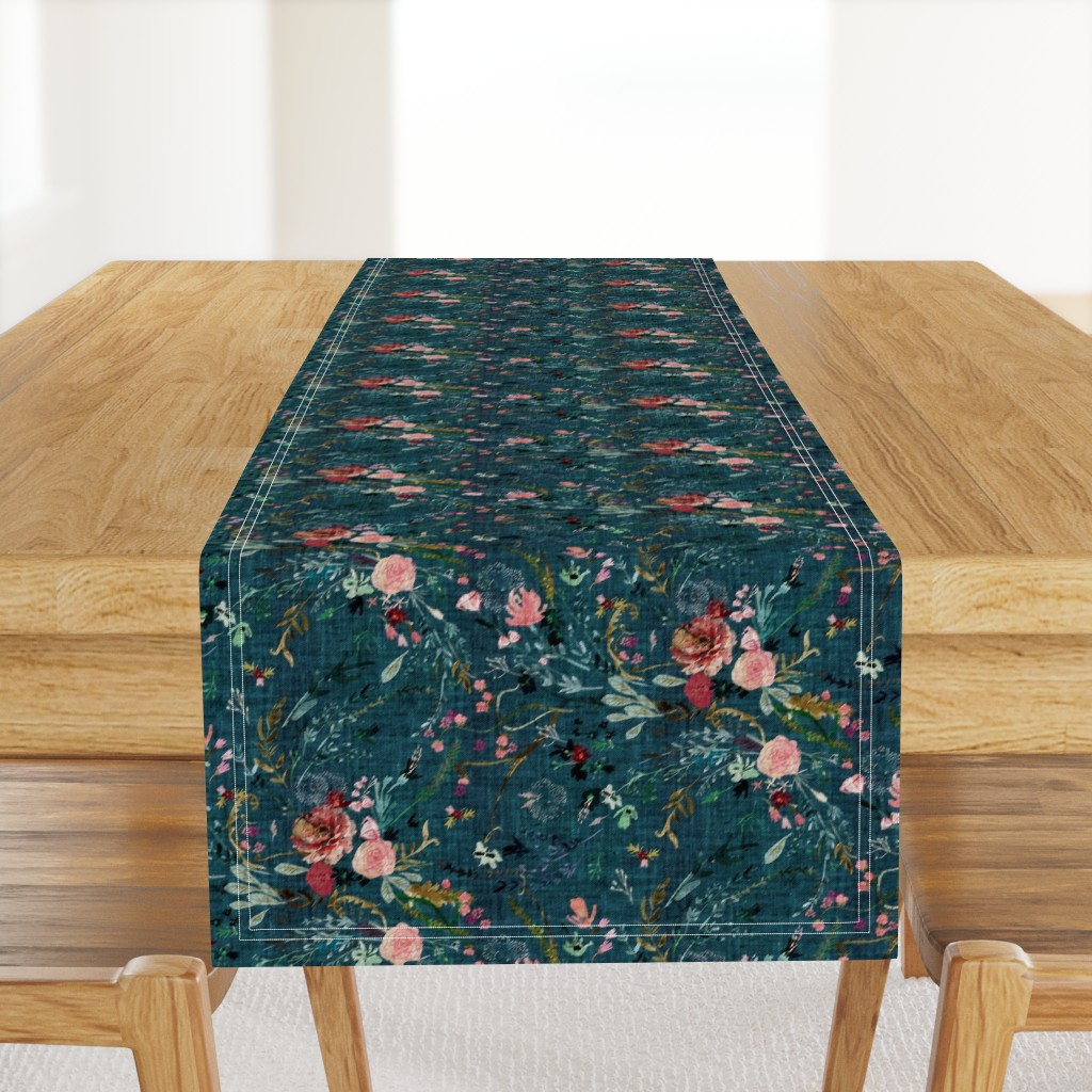 Fable floral (teal) MED