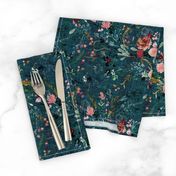 Fable floral (teal) MED