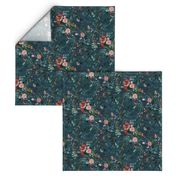 Fable floral (teal) MED